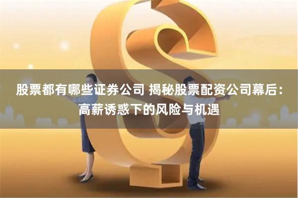 股票都有哪些证券公司 揭秘股票配资公司幕后:高薪诱惑下的风险与机遇